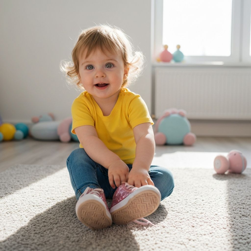 Storleksguide barnskor - barn provar skor